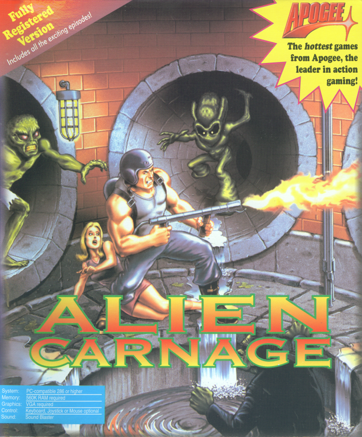 Packaging cover Alien Carnage PC 3 1/2" Disk.