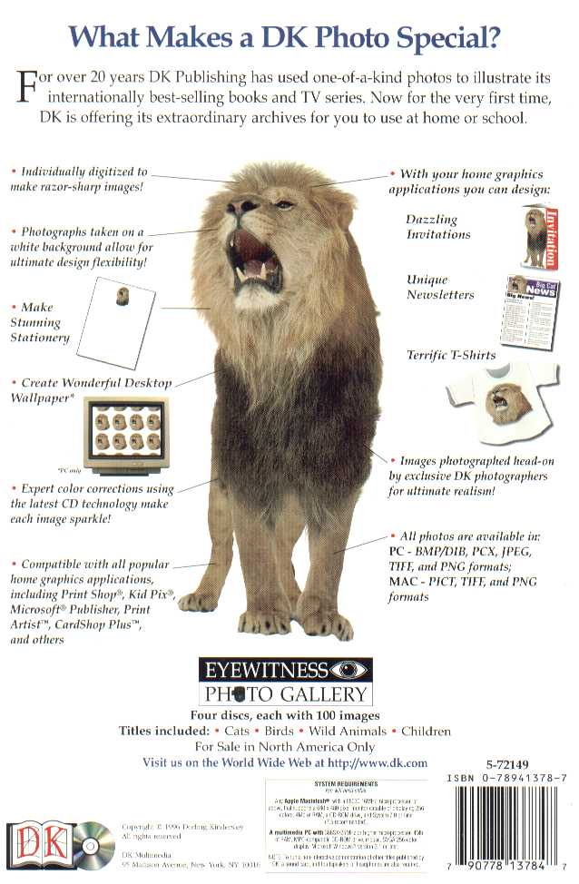 Retail Box back Eyewitness Photo Gallery Premier Collection.