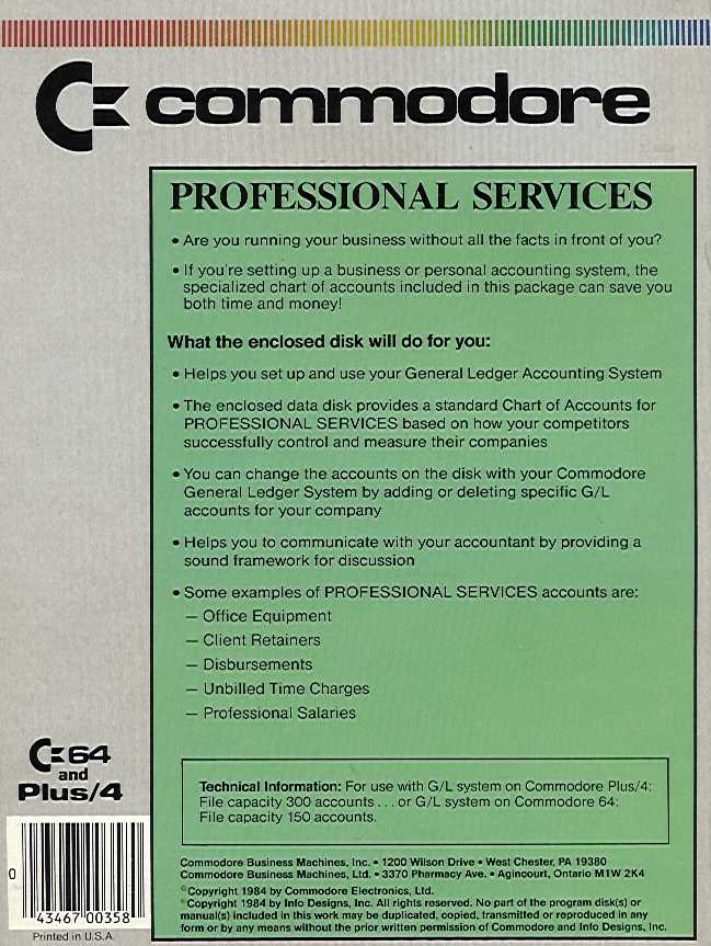Retail Box back Professional Services.