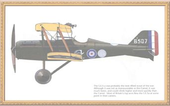 World War I RAF S.E.5.a airplane