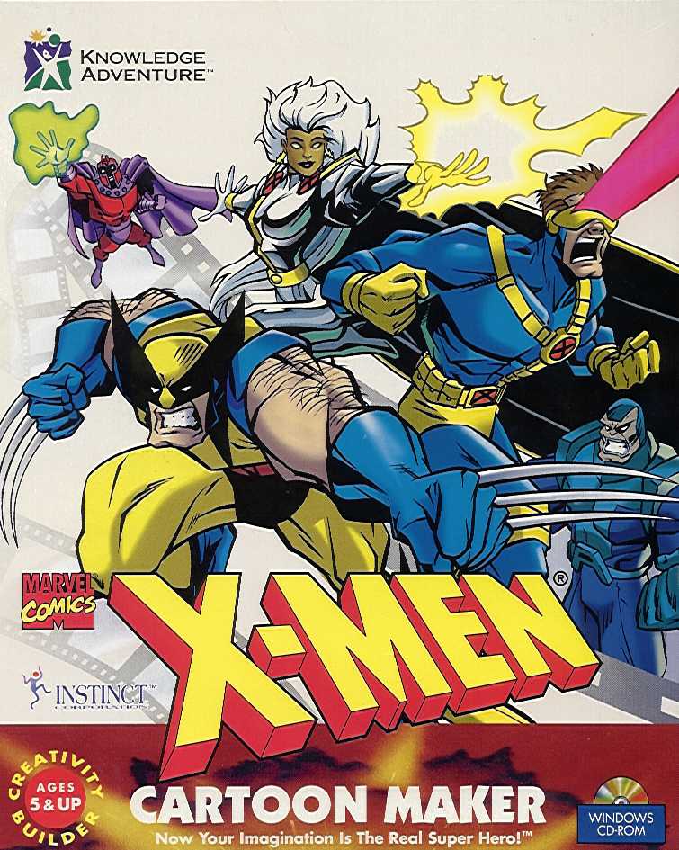 Packaging cover X-Men Cartoon Maker PC CD-ROM.