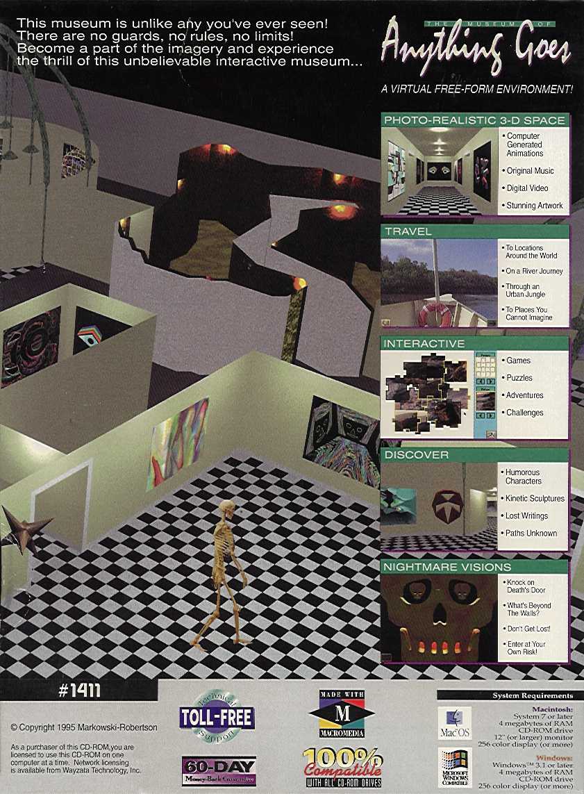 Retail Box back Museum Of Anything Goes.