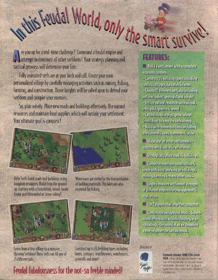 Retail Box back Serf City Life Is Feudal.