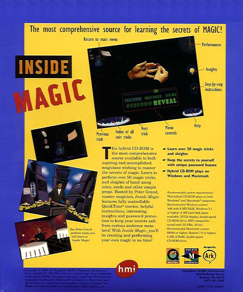 Retail Box back Inside Magic.