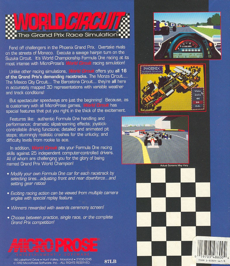 Retail Box back World Circuit (1st Release, Blue Box).