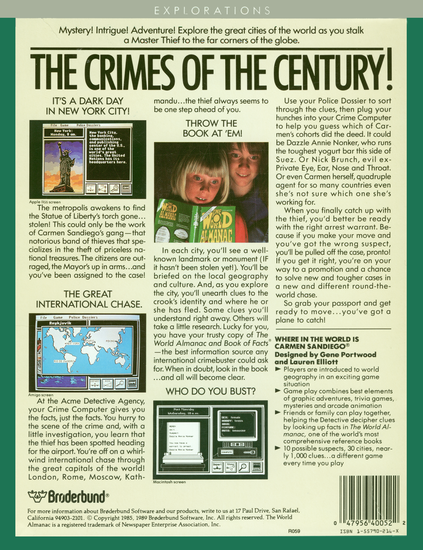 Plastic Clamshell back Where In The World Is Carmen Sandiego?.