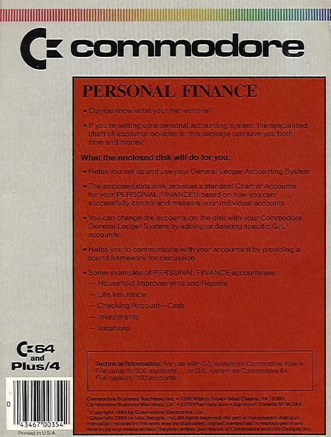 Retail Box back Personal Finance.