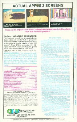 Cardboard Sleeve With Styrofoam back S.A.G.A. #1: Adventureland.