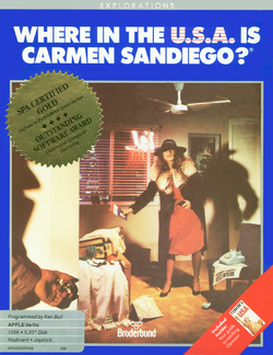 Retail Box cover Where In The USA Is Carmen Sandiego?.
