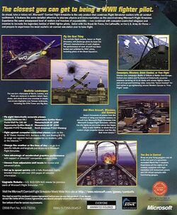 Retail Box back Microsoft Combat Flight Simulator WWII Europe Series.
