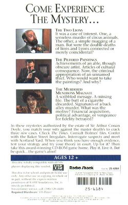 Retail Box back Sherlock Holmes Consulting Detective Volume II.