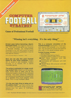 Retail Box back Sports Illustrated Computer Football Strategy.
