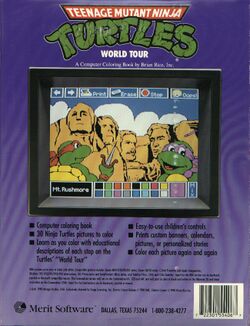 Retail Box back Teenage Mutant Ninja Turtles World Tour.