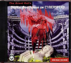 Retail Box cover Great Kat's Digital Beethoven On Cyberspeed.