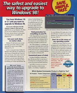 Retail Box back System Commander Special Edition For Windows 98.