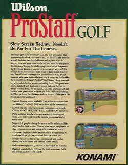 Retail Box back Wilson Pro Staff Golf.