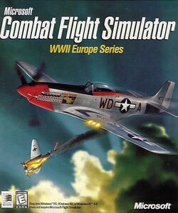 Retail Box cover Microsoft Combat Flight Simulator WWII Europe Series.