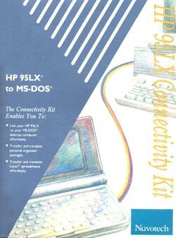 Retail Box cover HP 95LX Connectivity Kit: HP 96LX To MS-DOS.