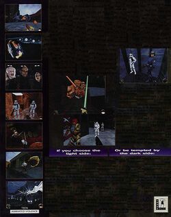 Retail Box back Star Wars Jedi Knight Dark Forces II.