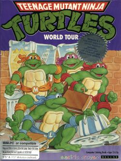Retail Box cover Teenage Mutant Ninja Turtles World Tour.