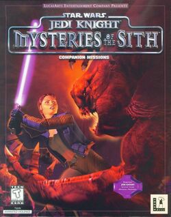 Retail Box cover Star Wars Jedi Knight Mysteries Of The Sith.