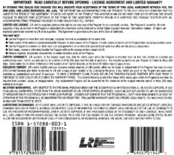 Jewel Case back Harry's StoryDisc & Coloring Book.