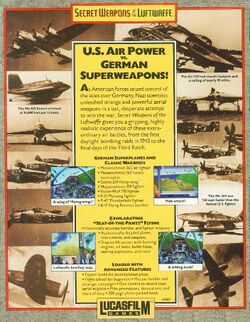 Retail Box back Secret Weapons Of The Luftwaffe.