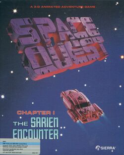 Retail Box cover Space Quest I The Sarien Encounter.