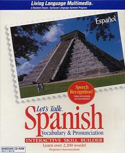 Retail Box cover Let's Talk Spanish Vocabulary & Pronunciation.