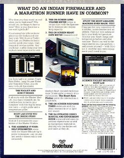 Retail Box back Science Toolkit Module 3: Body Lab.