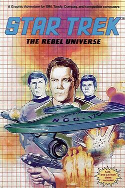 Retail Box cover Star Trek The Rebel Universe.