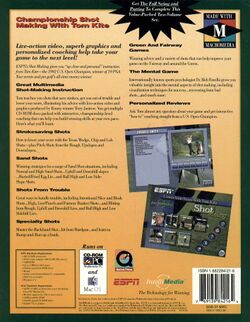 Retail Box back ESPN Interactive Golf: Lower Your Score WIth Tom Kite.