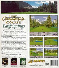 Retail Box back Links Championship Course Banff Springs.