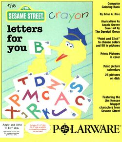 Retail Box cover Sesame Street Crayon: Letters For You.
