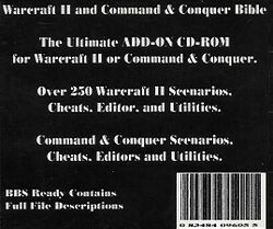 Jewel Case back Warcraft II And Command & Conquer Bible.