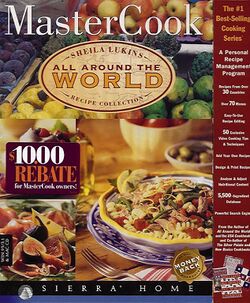 Retail Box cover MasterCook Sheila Lukins All Around The World Recipe.