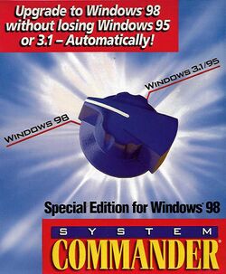 Retail Box cover System Commander Special Edition For Windows 98.
