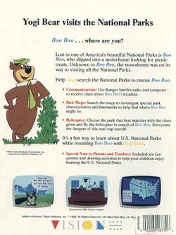 Retail Box back Yogi Bear Visits The National Parks.