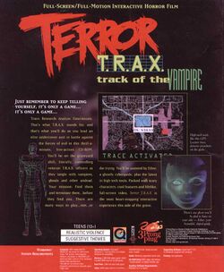 Retail Box back Terror T.R.A.X. Track Of The Vampire.
