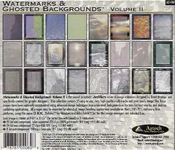 Jewel Case back Watermarks & Ghosted Backgrounds Volume II.