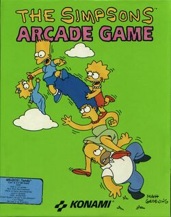 Retail Box cover Simpsons Arcade Game.