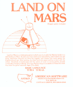 Retail Box back Space Battle 2056 / Land On Mars.