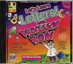 Retail Box cover Let's Learn Letters! With Professor Rom.