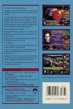 Retail Box back Star Trek The Rebel Universe.