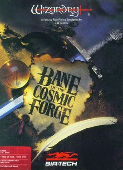 Retail Box cover Wizardry: Bane Of The Cosmic Forge.