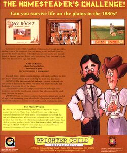 Retail Box back Go West! The Homesteader's Challenge.