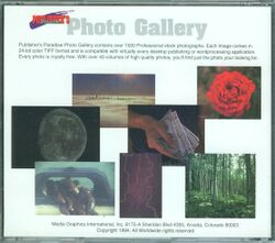 Jewel Case back Publisher's Paradise Photo Gallery.