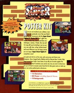 Retail Box back Super Street Fighter II Poster Kit.