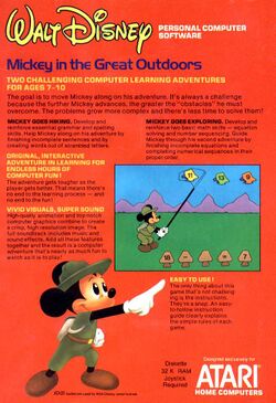 Retail Box back Mickey In The Great Outdoors.
