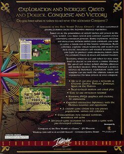 Retail Box back Conquest Of The New World Deluxe Edition.